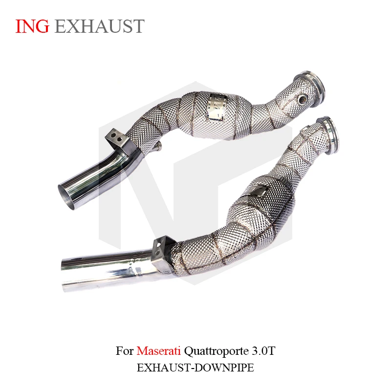 ING Exhaust Header Downpipe Catalytics Heat Tube for Maserati Quattroporte 3.0T Wheel x drive Converter Auto Engine System