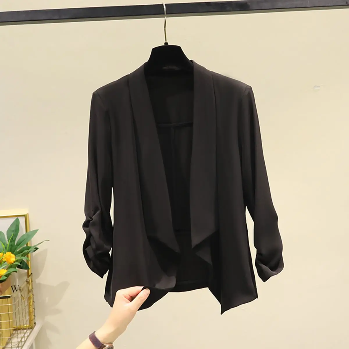 Or jaet 2025 feminino nova primavera verão aberto cardigan fino proteção solar terno superior saias jogo commute sle