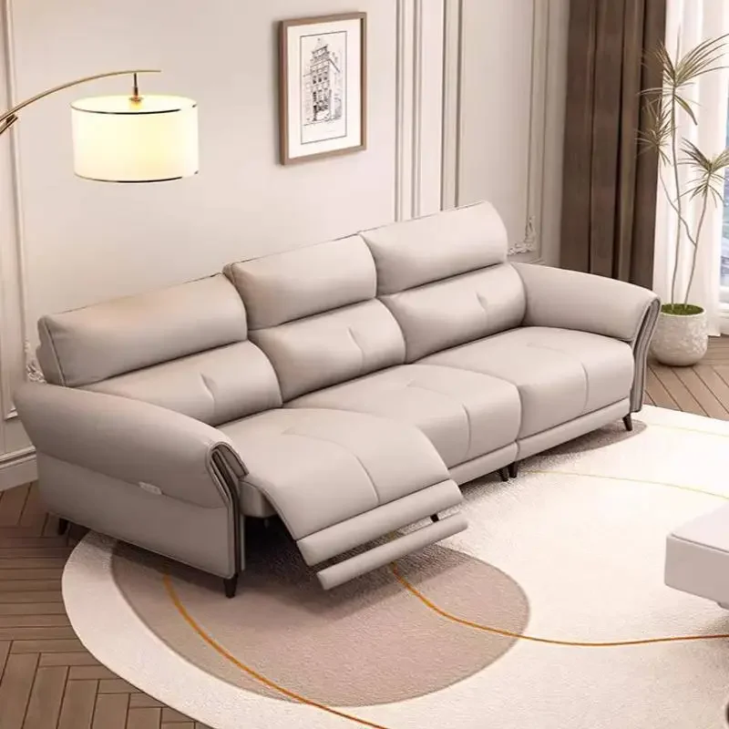 

Lazy Gray Electric Sofas Armrest Luxury European Smart Curved Living Room Sofas Massage Relax Sofa Wohnzimmer Furniture For Home