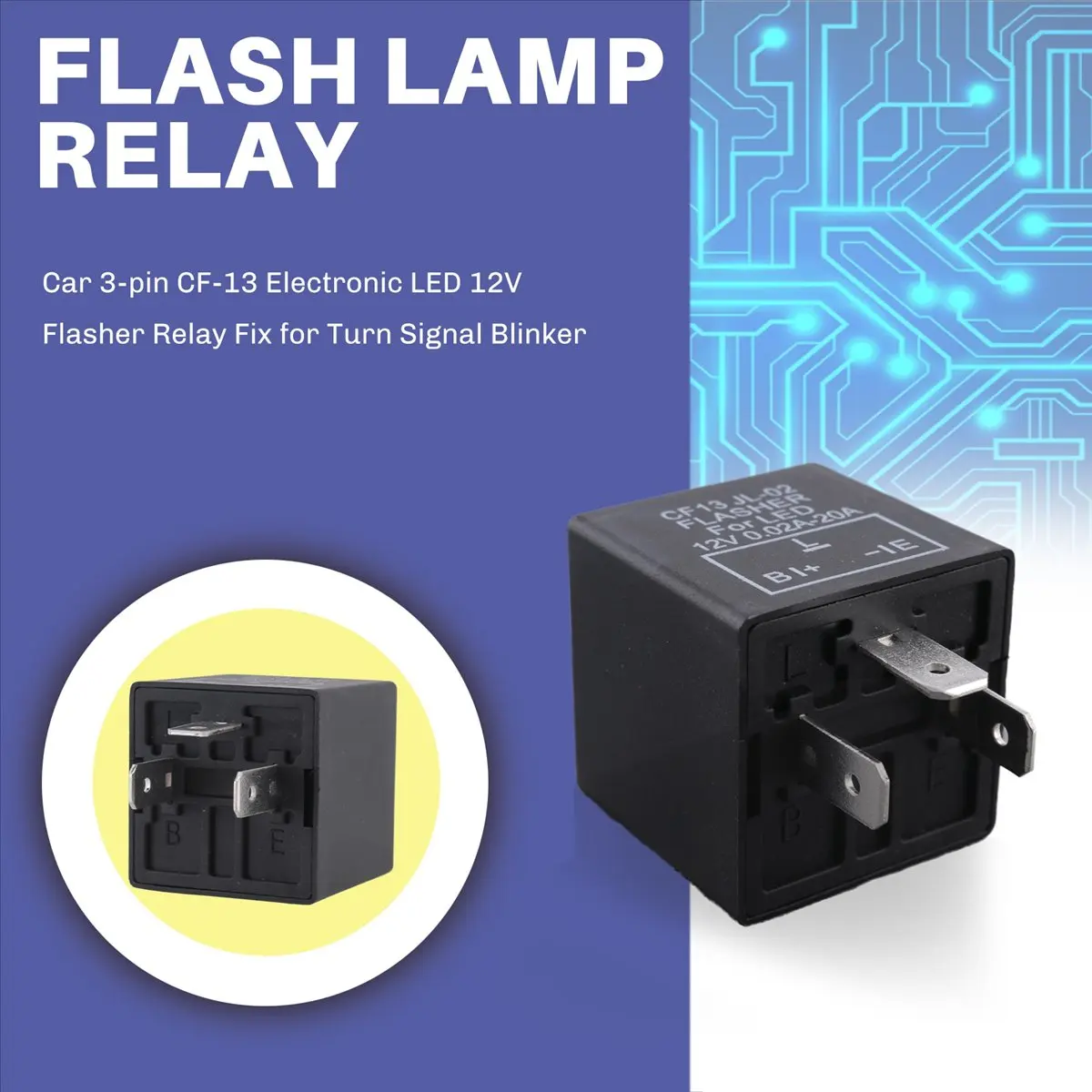 Car 3-pin Electronic LED 12V Flasher Relay for Turn Signal Blinker New Arrivals