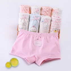 4PCS Girls Cotton Antibacterial Panties Kid Thin Breathable Cartoon Briefs 2+y Young Child Underwears Toddler Cute Soft Knickers