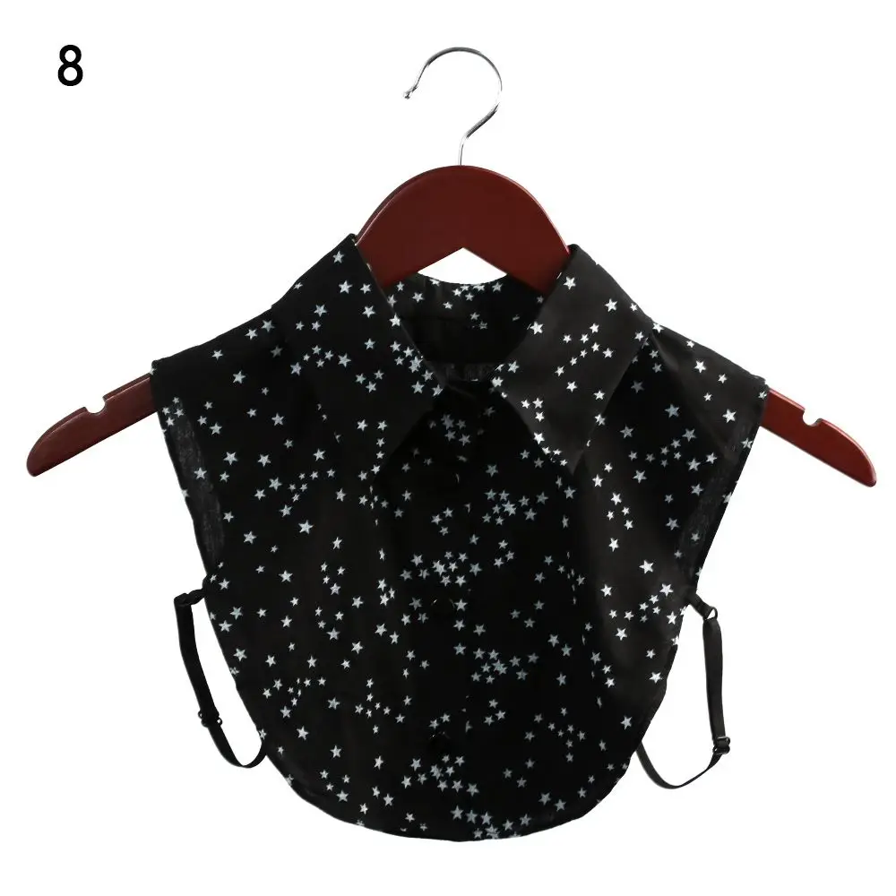Vintage Fashion Cowboy Classic Leopard Grain Lace Black/White Cotton Shirt Fake Collar Blouse False Collar Clothes Accessories
