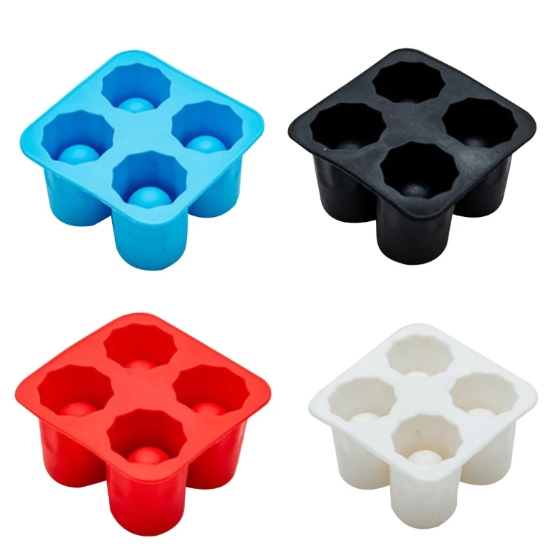 

Ice Cube Trays for Freezer with 4 Cavities Ice-Shot Glass Mold Ice-Cubes Glass Drop shipping