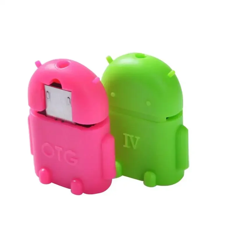 Android OTG Robot Conversion Head Usb Tablet Mobile Phone U Disk Connection V8 Card Reader Portable Cable USB Adapter