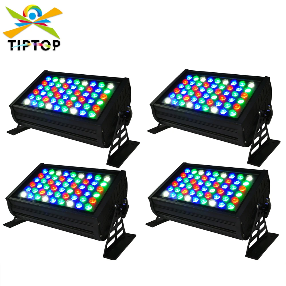 

TIPTOP RGBW Light 200W Outdoor Party Stage LED Flood Lights with 4 Key DMX Control IP65 Waterproof Uplights for Halloween