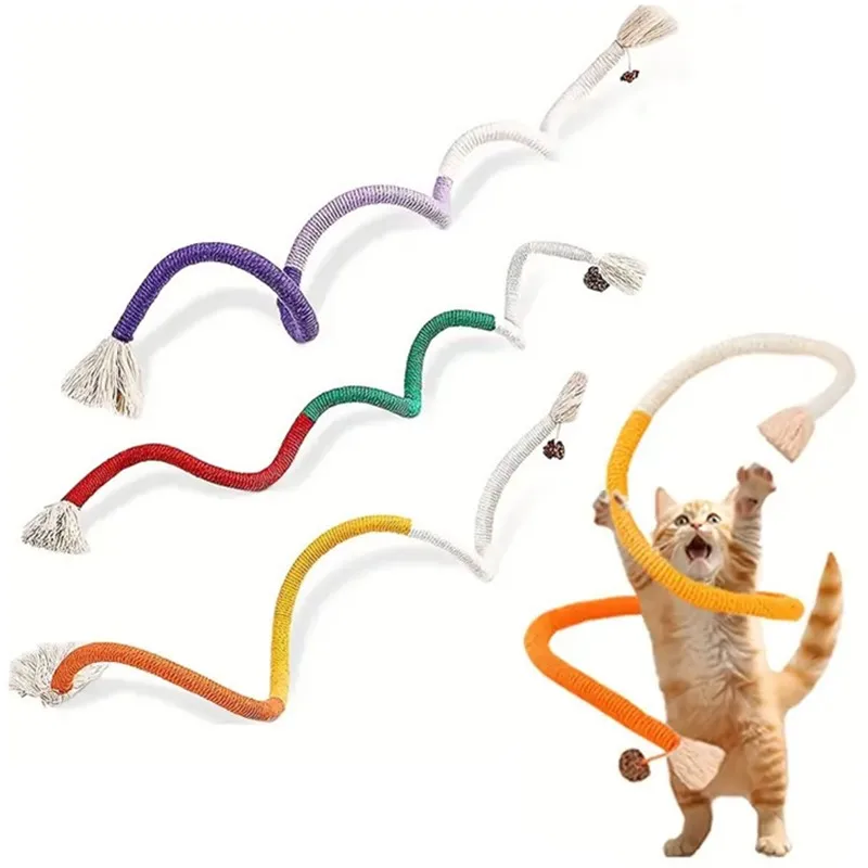 

Cat Chew Toys Teeth Cleaning Grinding Interactive Cotton Rope Funny Kitten Claws Thumb Bite Toy Dog Supplies Pet Accessories