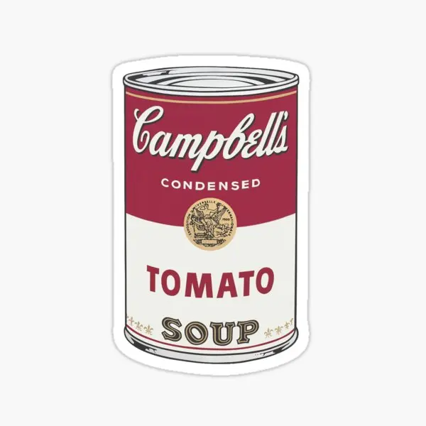 Campbell Is Soup  5PCS Stickers for Wall Cartoon Stickers Kid Cute Window Bumper Background Car Living Room Water Bottles Home