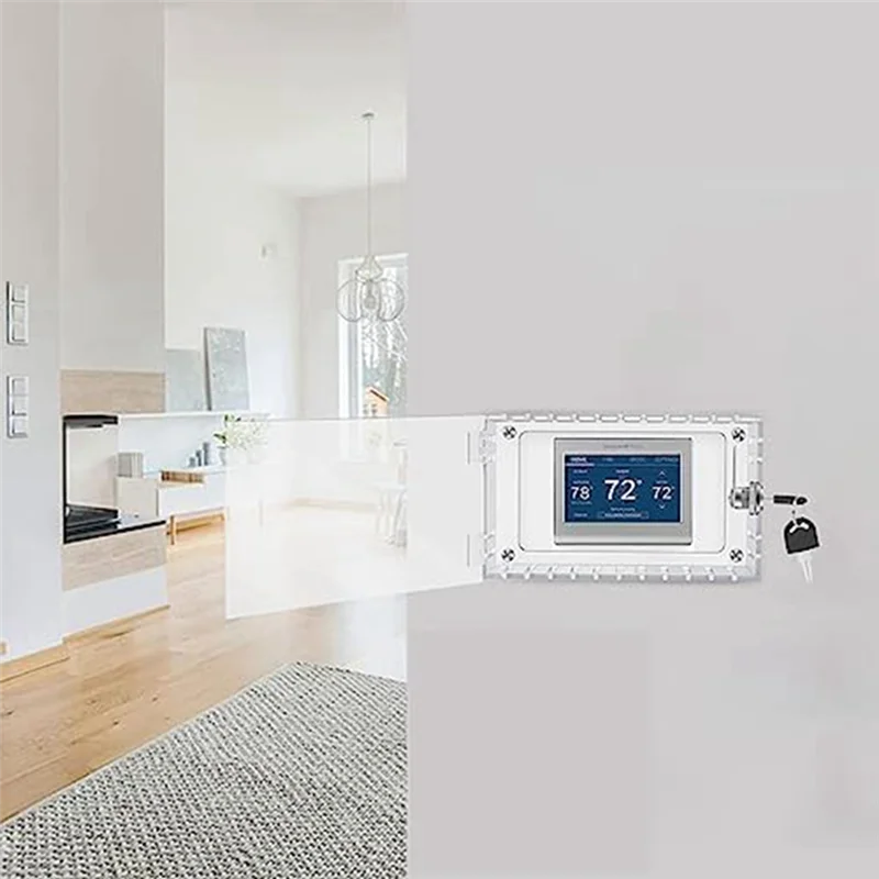 Universal Thermostat Guard With Lock Universal Combination Lock Box Transparent Acrylic Thermostat With Safety Lock Easy Install