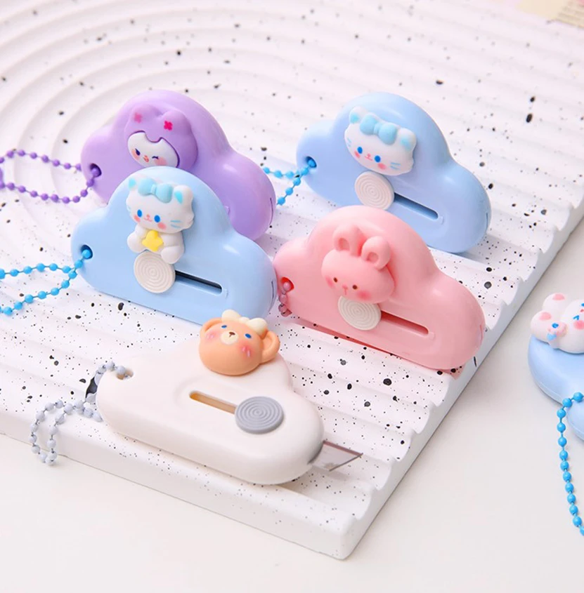 Lovely Cloud Art Knife Cute Cartoon Portable Mini Utility Knife Unpacking Envelope Paper Cutting Cutter Box Opener Stationery