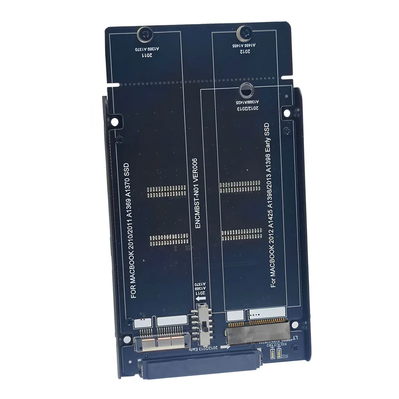 Convertidor M2 SSD a SATA para Macbook 2010 2011 A1369/1370 para Macbook 2012 1425/1398/1466/1465 M.2 SSD adaptador lector bandeja de Metal