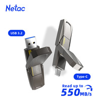 Netac Us5 550mb/s Usb 3.2 Gen2 Daul Interface Flash Drive 128gb 256gb 512gb 1tb Solid State Usb Disk Free Shipping