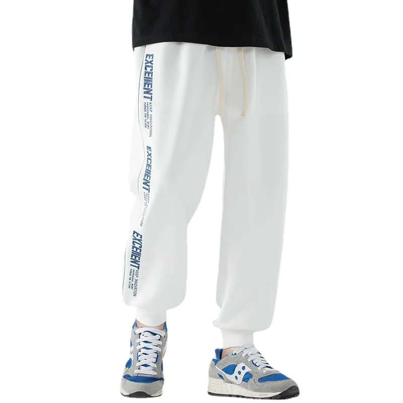 Jogger Sweatpants Men Letter Fashion Cotton Track Pants Men Loose Baggy Sweat Pants Solid Harajuku Trousers Korean Streetwear