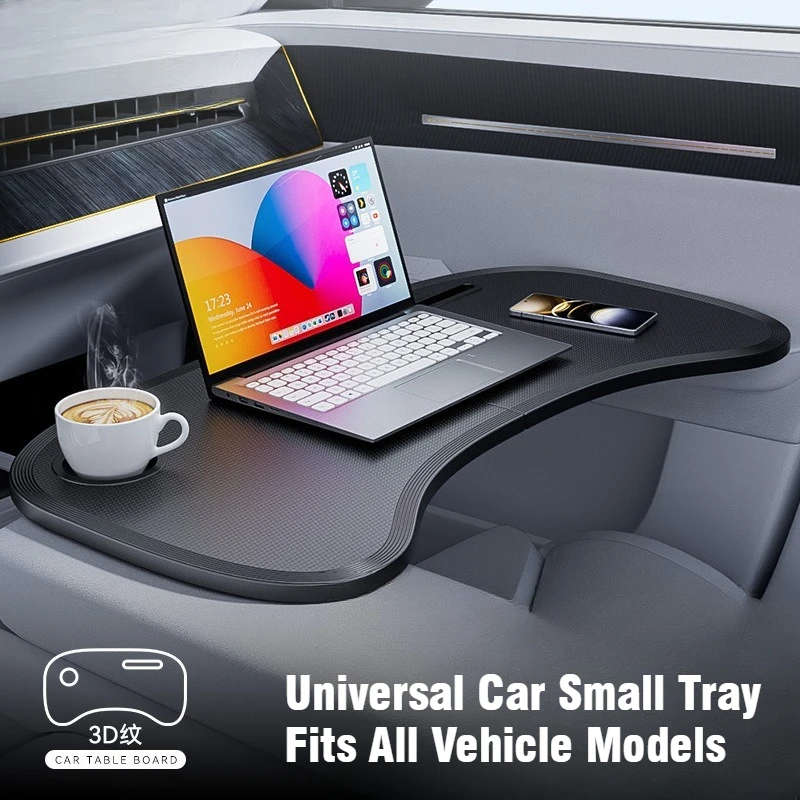 Main driver foldable car table, automatic co-pilot, laptop, work table, stand, inside the car, dining, food board