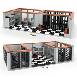 302PCS 감옥 도시 경찰서 조사실 미니 액션 피규어 세트 Brinquedos 액세서리 빌딩 블록 벽돌 장난감