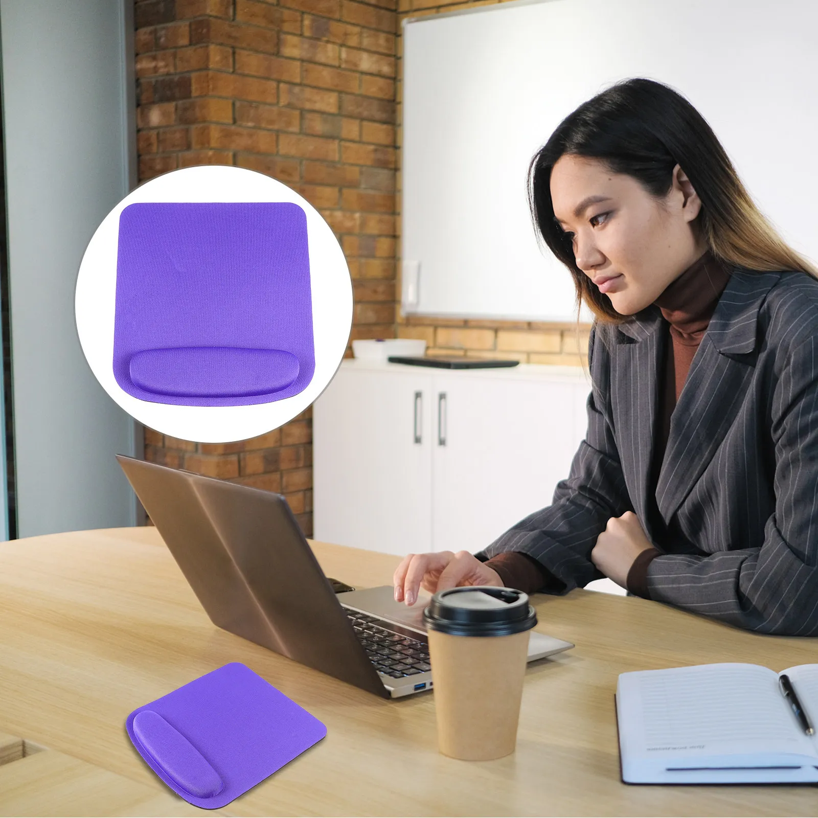 1Pcs Wrist Rest Mouse Pad Memory Cotton Filled Ergonomic Design Smooth Surface Skid Proof Bottom for Gamers Office Workers Home