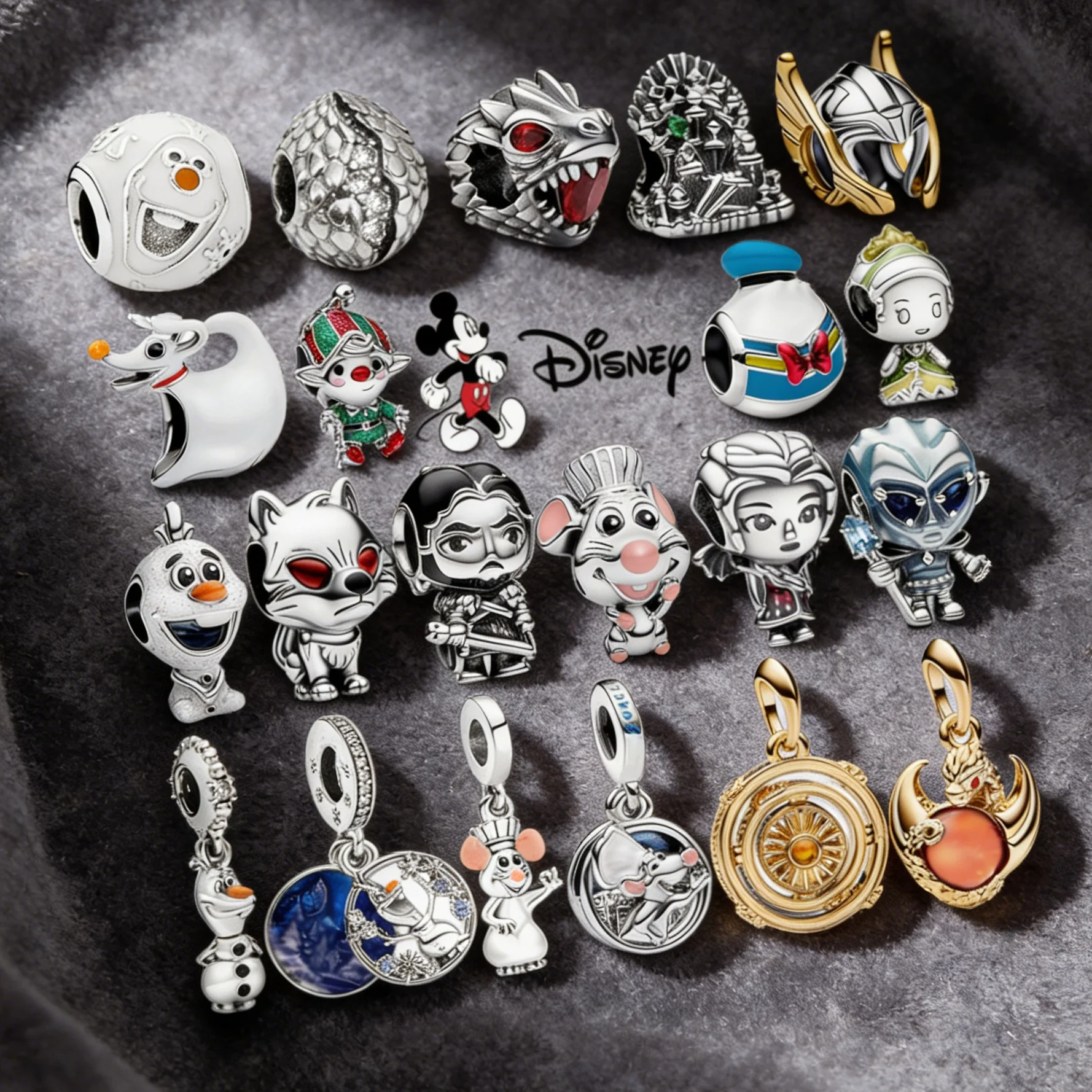 Gran oferta de cuentas colgantes de Olaf de Frozen de Disney, trono de Juego de tronos, compatibles con pulsera de plata Original, collar, regalos de joyería DIY