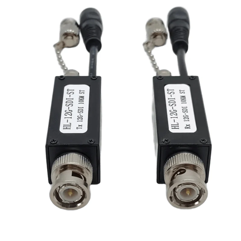 

2 Pairs Mini 12G SDI Transmitters&Receivers With ST Fiber Connector