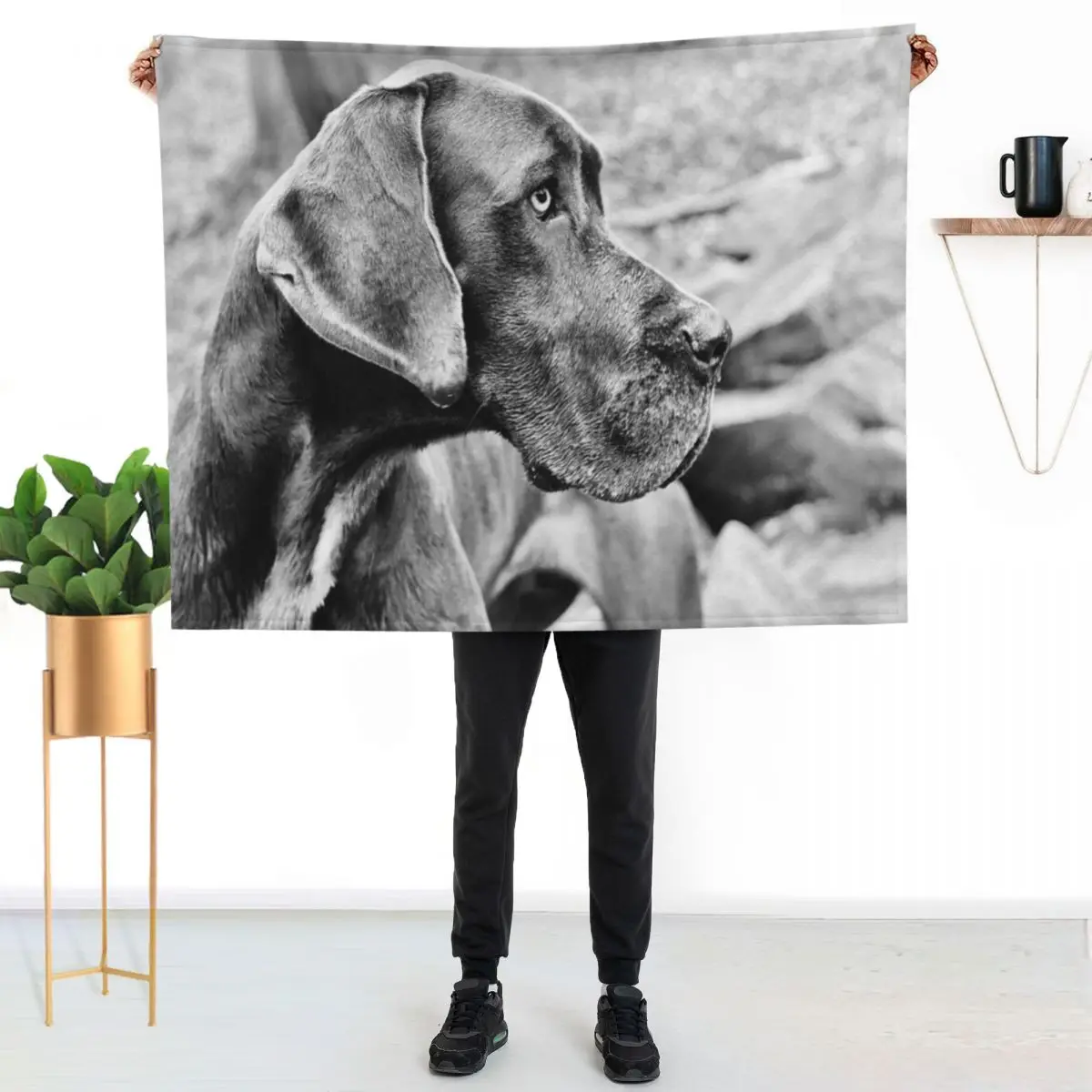 Blue Black Great Dane Throw Blanket Luxury Throw Hair Travel Giant Sofa Stuffeds Sofa Quilt Blankets