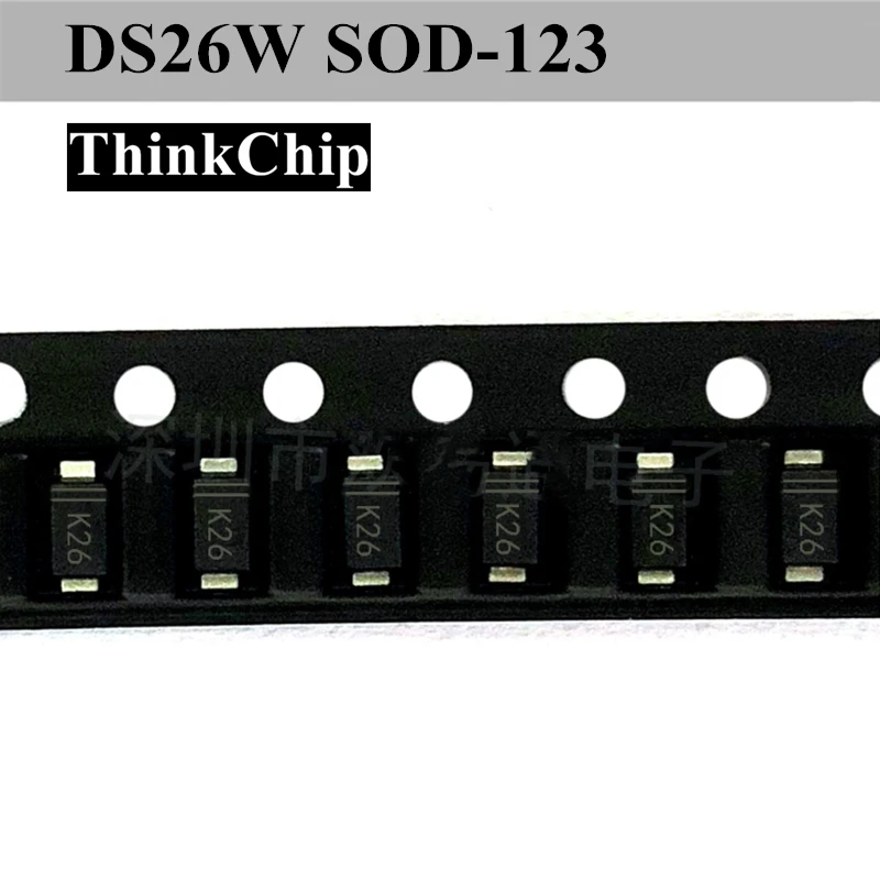 (100pcs) DS26W (Marking K26) SOD-123 1206 SMD 2A 60V Schottky Diode