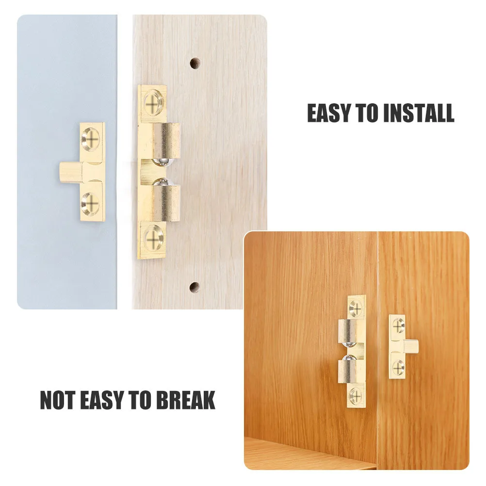 

10pcs Brass Ball Catch 50Mm Cabinet Door Latch Spring Loaded For Furniture Interior Doors Cupboard Wardrobe Drawer