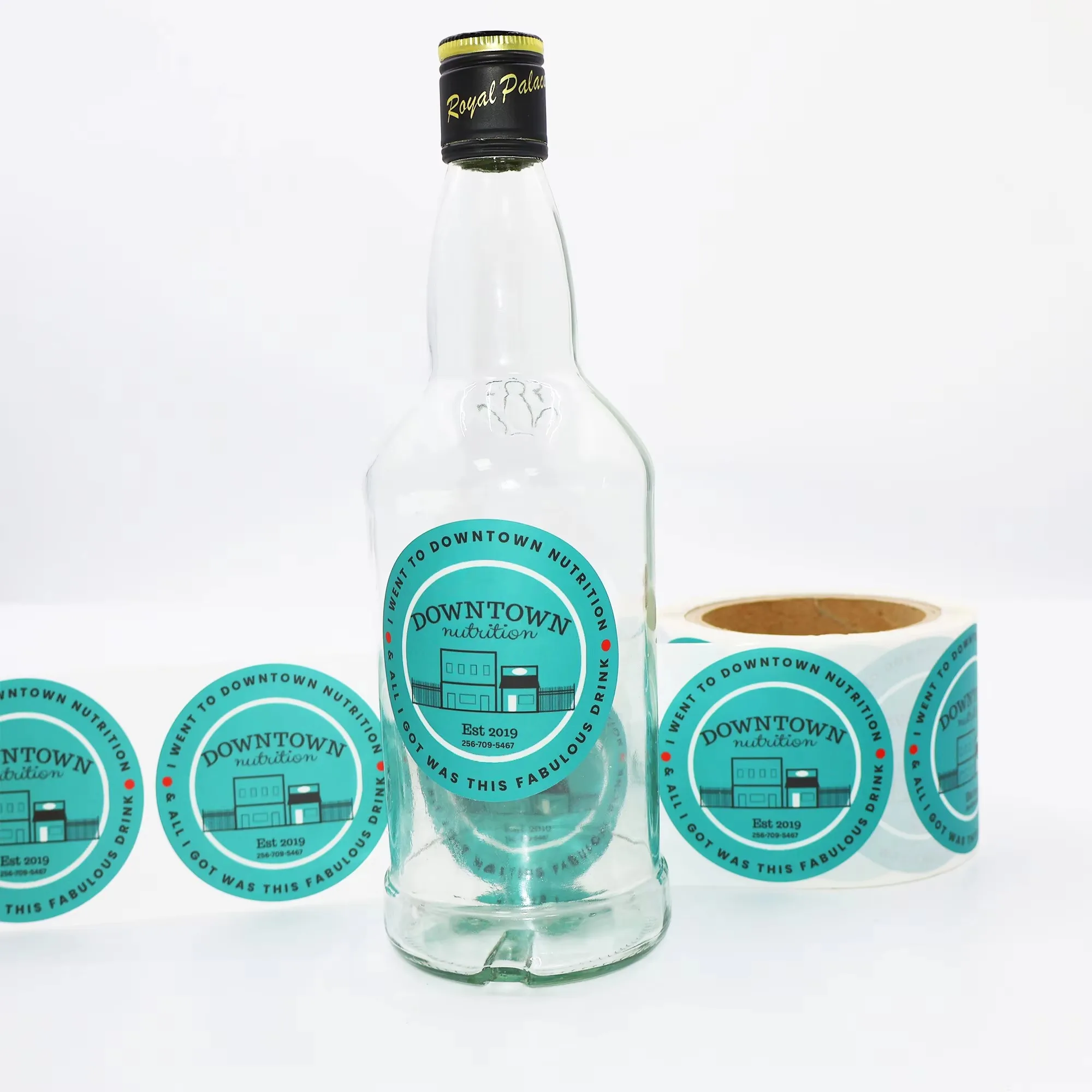 ملصقات مستديرة مخصصة | ملصقات الفينيل المقاومة للماء | لفة ملصق الشعار #2