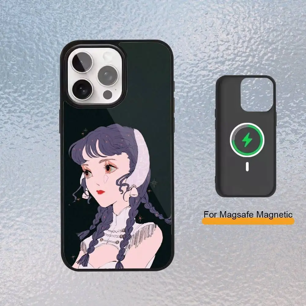 Yashiro Nanaco Phone Case for iPhone 17,16,15,14,13,12,11 Plus,Pro Max Magnetic Wireless Charging Cover