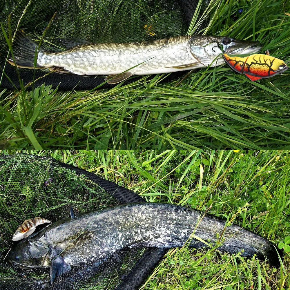 Johncoo Angelköder, zweiteiliger Gelenkköder, 115 mm, Hardbait, sinkend, schwimmend, für Raubfischangeln – Detail 9