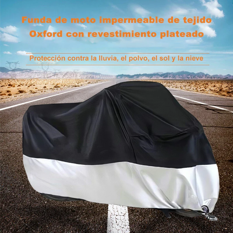 Cubierta impermeable con protección UV para motocicleta, cubierta para Scooter, accesorio para interior y exterior, tela 190T resistente al desgaste