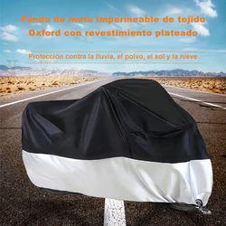 Cubierta impermeable con protección UV para motocicleta, cubierta para Scooter, accesorio para interior y exterior, tela 190T resistente al desgaste y al polvo