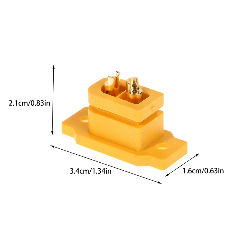 2 pièces XT60E-F prise femelle grand courant or/laiton Ni plaqué connecteur batterie d'alimentation adaptateur de connexion pour modèle RC