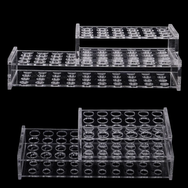 24/40-Holes Transparent Centrifuge Tube Rack Acrylic Dental Tools Test Tube Rack Laboratory Equipment