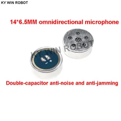 10 PCS/LOT14X6.5mm 1465 MIC Capsule Electret Condenser Microphone Unidirectional anti-interference high sensitivity Dual Capacit