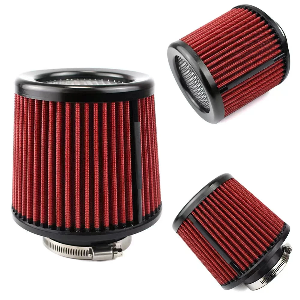 76MMHigh Flow Cold Cone Air Intake Filter 2.5\'\' 3\'\' Universal Car Air Filter Modification for Racing Sport Car  3 Inch