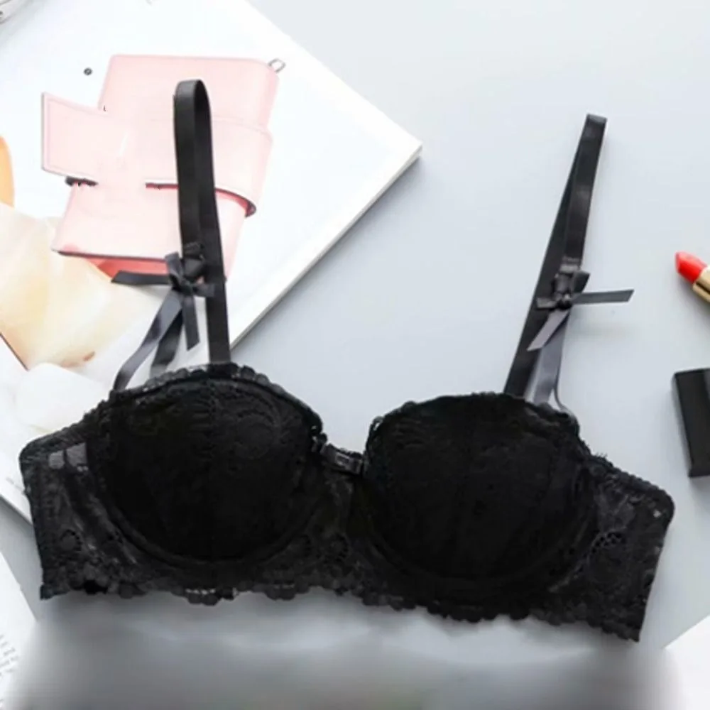 حمالة صدر على شكل حرف V عميقة على شكل زهرة حلوة، حمالة صدر دانتيل مقاومة للصدمات، ملابس داخلية مضادة للترهل لهدايا النساء #2