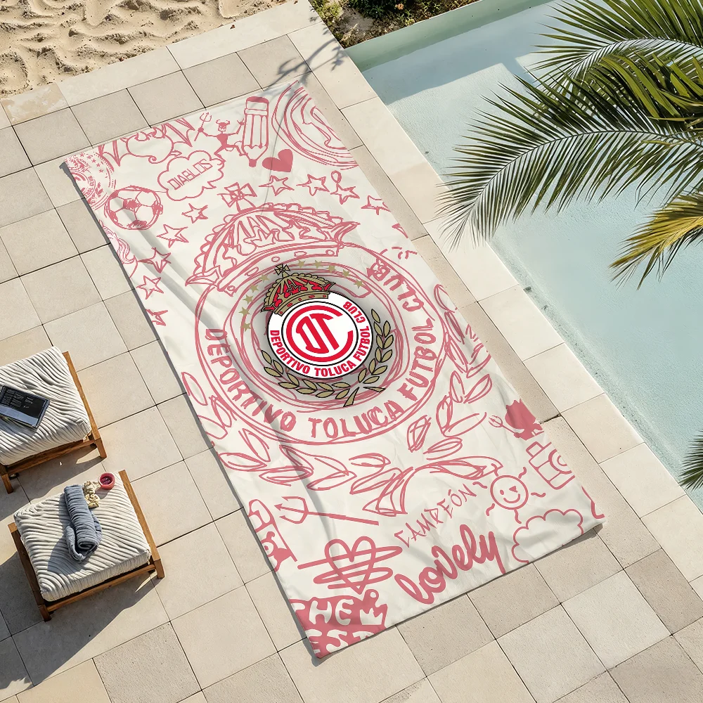 Toalla del Club de Fútbol Toluca para natación, yoga, gimnasio, secado rápido, suave y agradable para la piel, toallas de playa para todas las estaciones