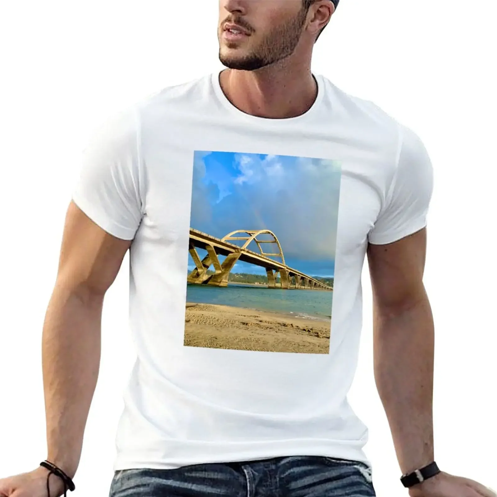 Alsea Bay Bridge T-Shirt plus sizes Aesthetic clothing funny t shirts for men