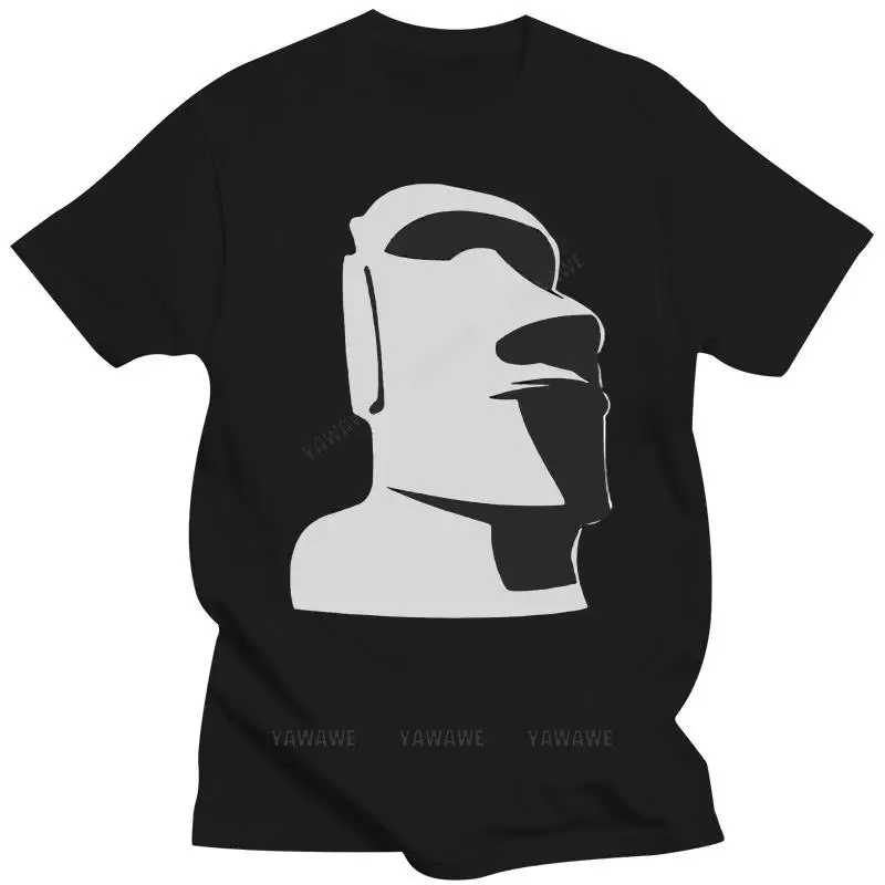 Adult tee tops teenager tee-shirt Tiki Moai Easter Island Hawaiian Luau Hans Tgless Tee T-Shirt New arrived t shirt for man