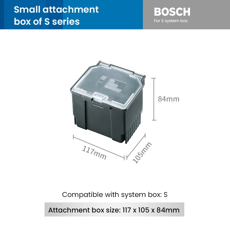 Bosch Independent Attachment Boxes Transparent Small Square Plastic Box Screw/Bagged Food Toolkit Boxes Medicine Storage Box