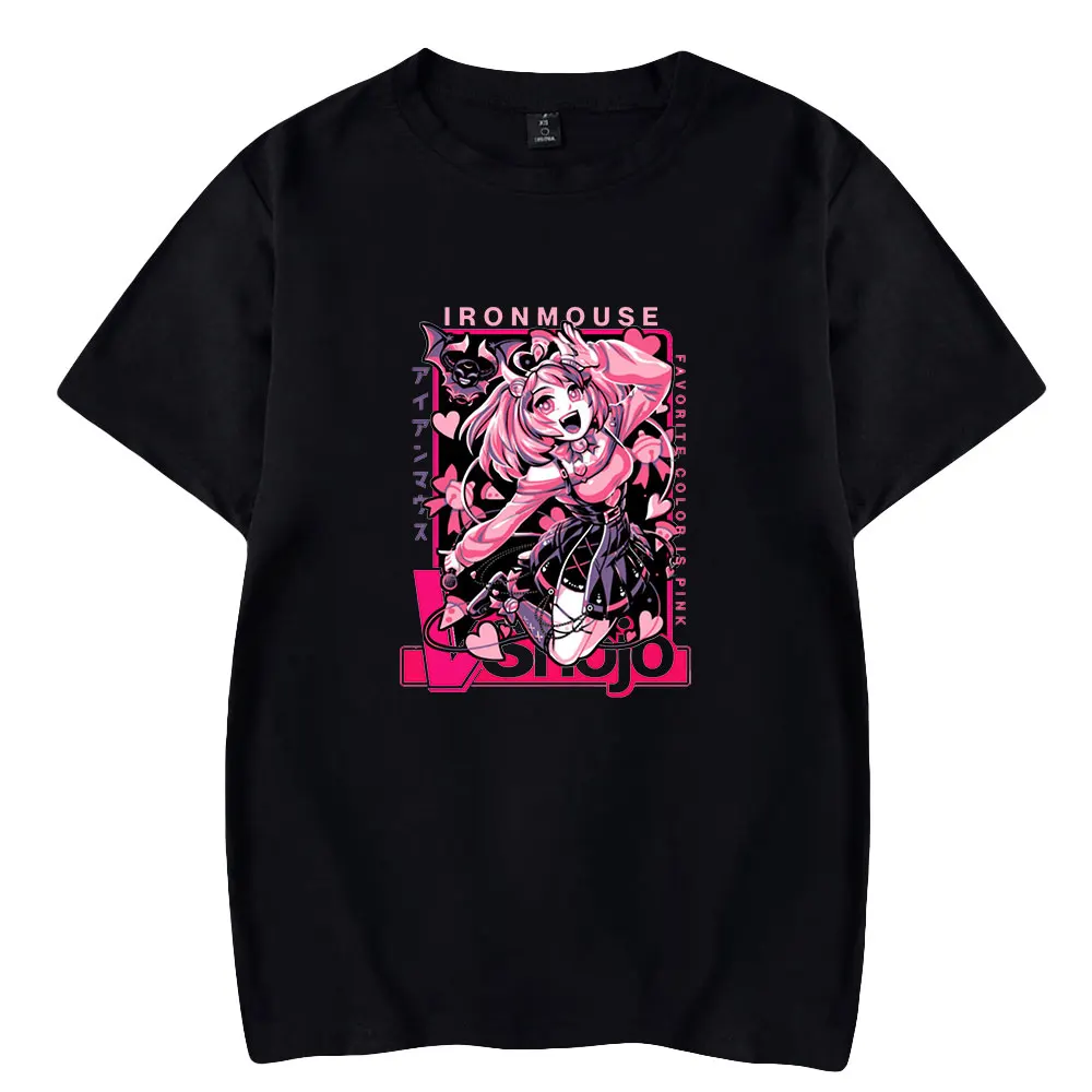 Hololive VTuber Ironmouse Tshirt Crewneck Short Sleeve Men Women T-shirt Harajuku Streetwear 2022 Casual Style Anime Clothes