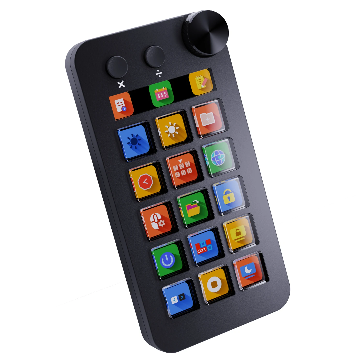 MiraBox N1 ストリームデッキ 回転ノブ付き - 15キーLCDマクロパッド