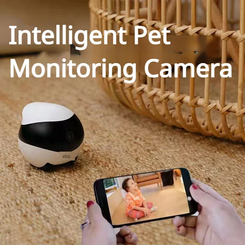 Robot Intelligent Pet Monitoring Camera Pet Home Companion Toy Cat Electric Toy Mobile Cat Playing Toy Remote Pet Ticker