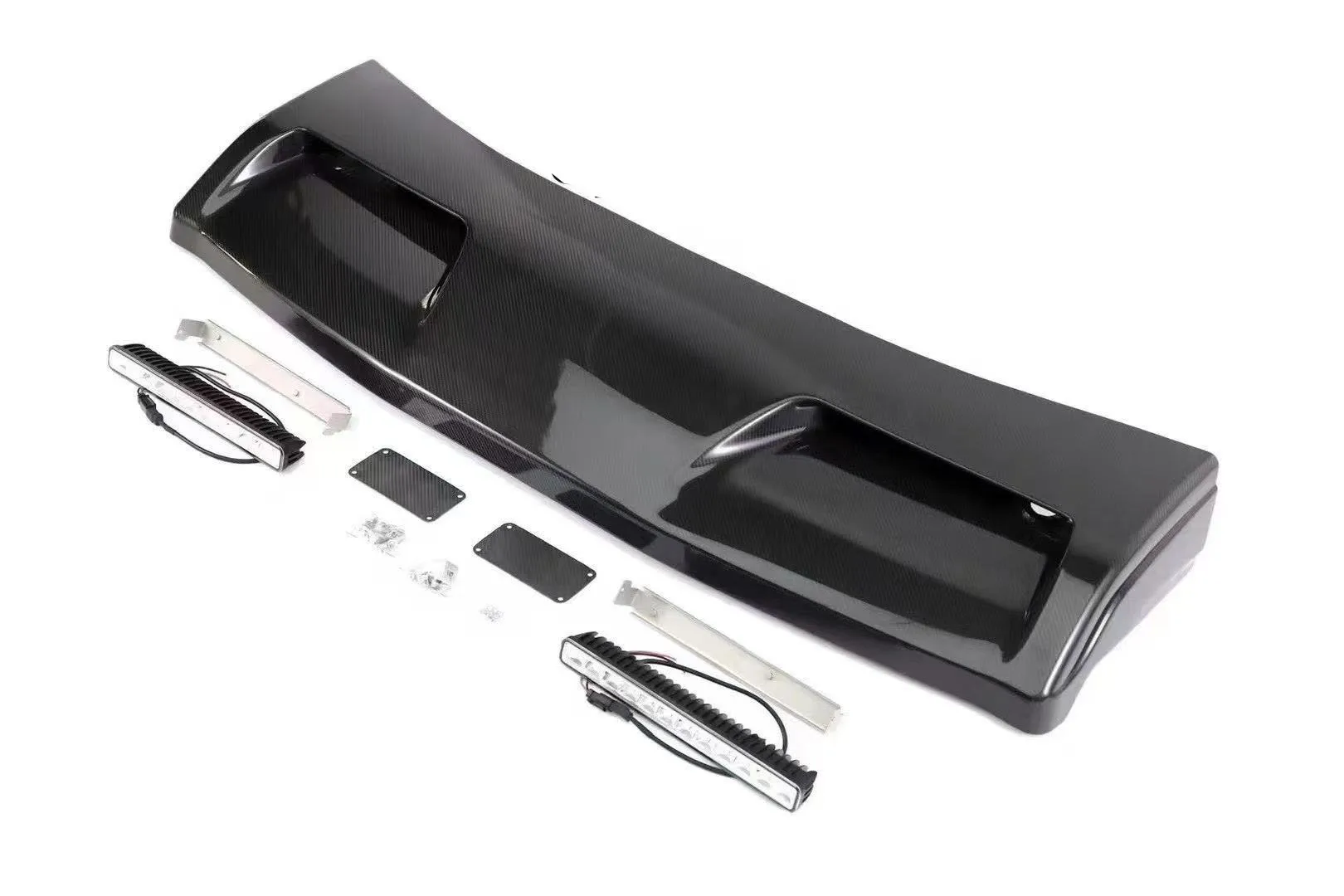 

New Front Roof Spoiler DRL LED Roof Light - Dry Carbon Fiber for W464 Mercedes G Class 4X4