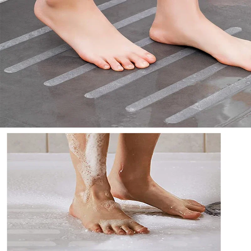 6 Package Transparent Anti-Slip Stickers For Bathroom Floor And Shower - Bathtub Floor Safety Anti-Slip Strips