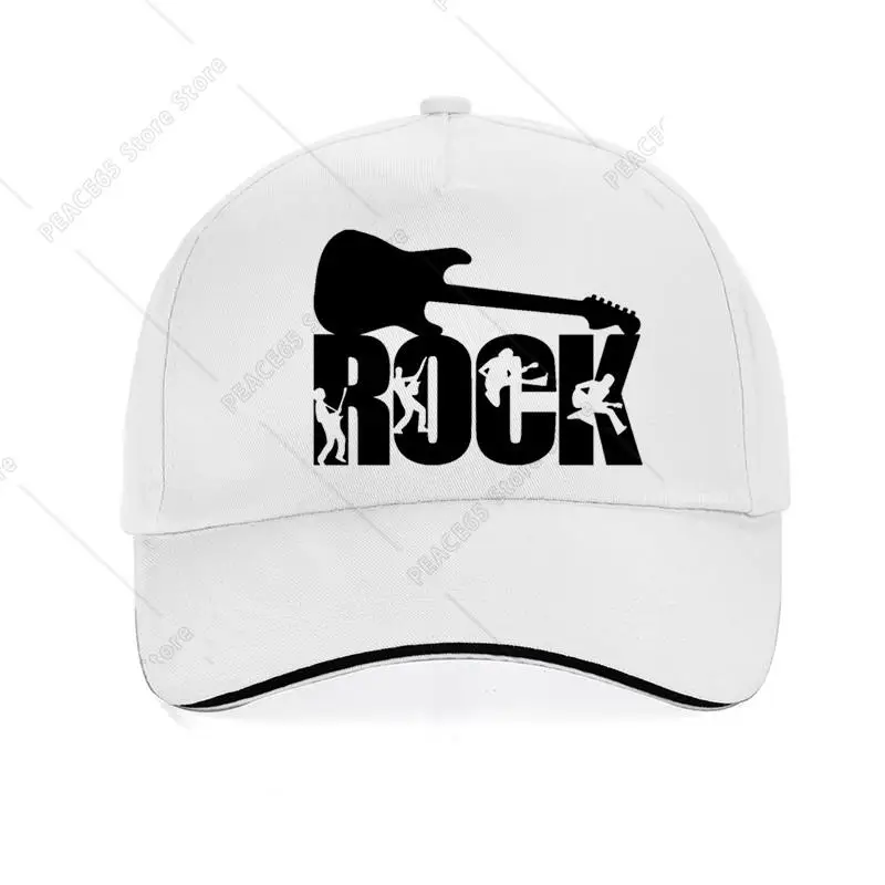 

European Unisex Rock Letter Baseball Cap Printing Guitar Lover Dad Hat Men And Women Cap Outdoor Sun Hat Snapback Hats