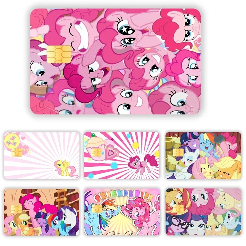 Card Sticker Credit Card Chip My Little Pony Creativity Cartoon Waterproof Stickers Kawaii Stickers Big and Small Chip Sticker