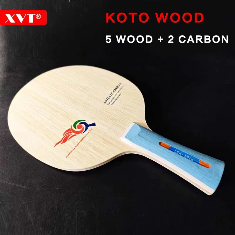 LEX S912 KOTO WOOD + 2 شفرة تنس الطاولة الاحترافية من ألياف الكربون / شفرة بينج بونج / مضرب تنس الطاولة #1
