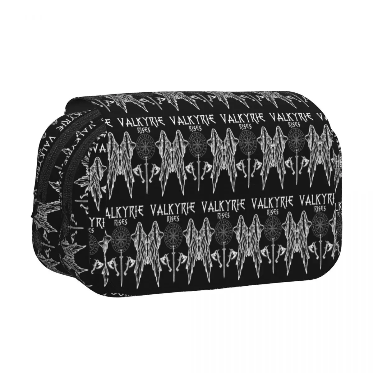 Ladies Valkyrie Valkyrie Viking Valhalla Odin Fighter Gift Pencil Cases Pen Holder Hard Shell Leather Pen Box Pencil Bag