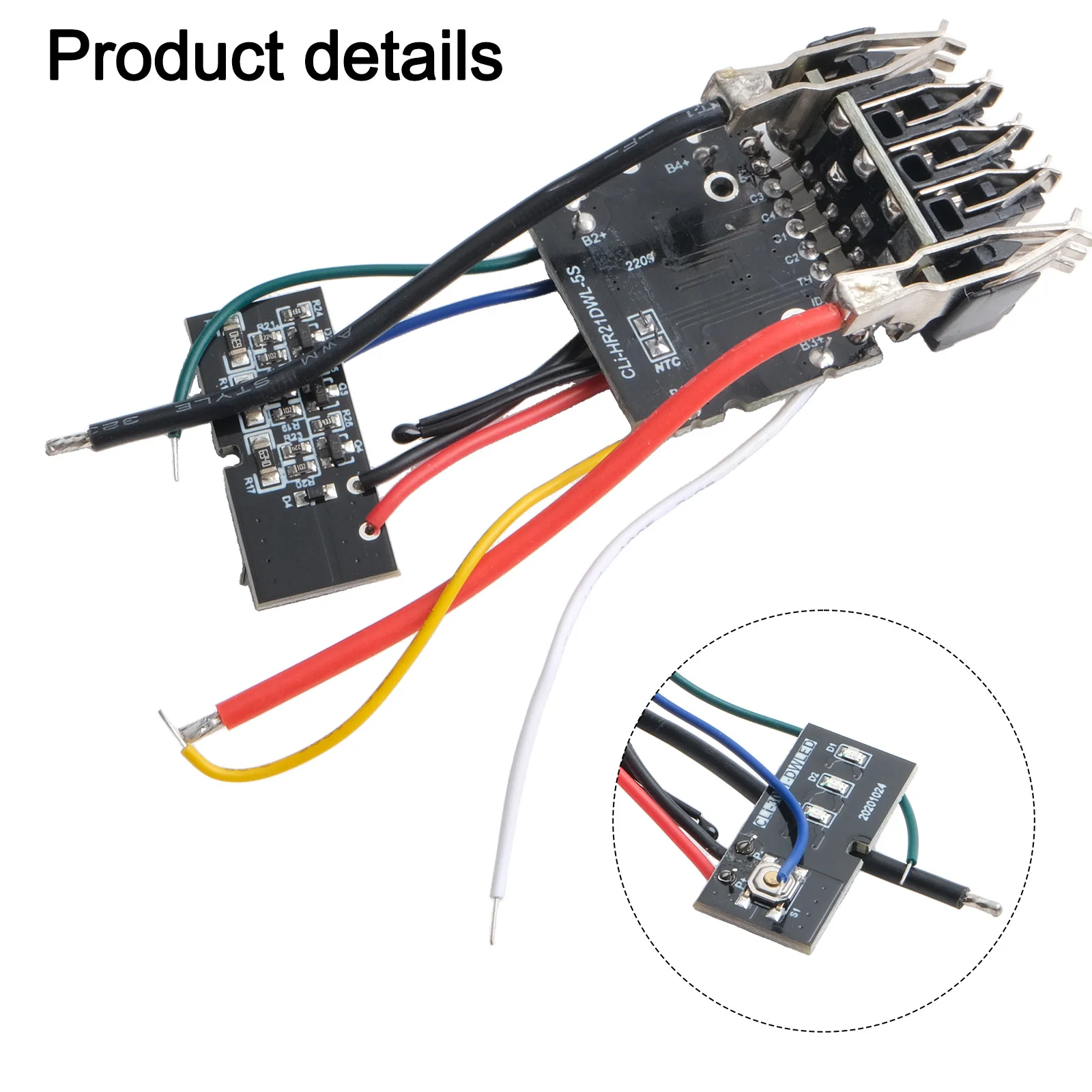 

For Battery Assembly Color As Show Battery Charging Circuit Board Plastic Shell Protection Battery Performance For DCB205