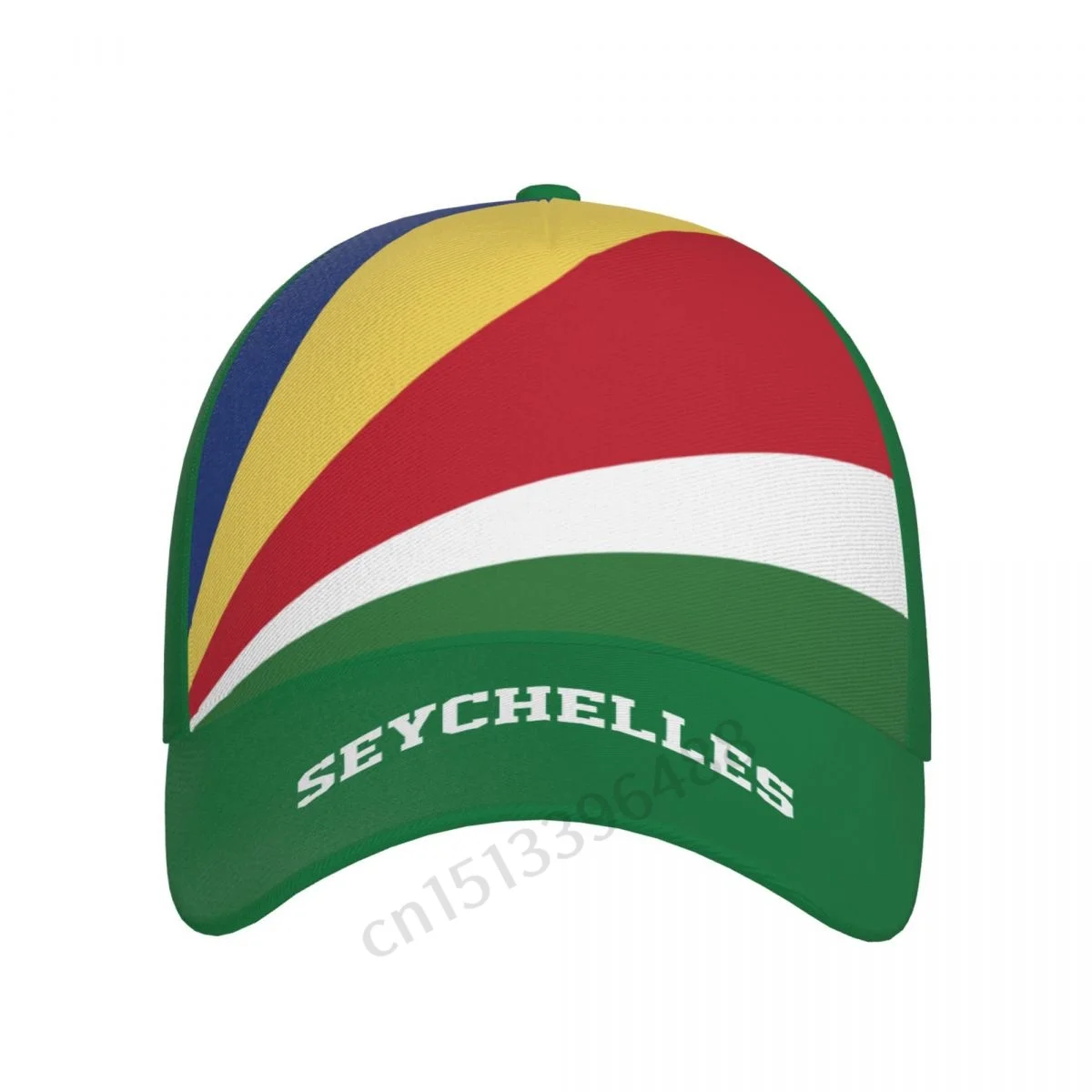 Seychelles Flag 3D Soccer Hats Sun Baseball Cap Breathable Adjustable Men Women Outdoor Fishing Hat