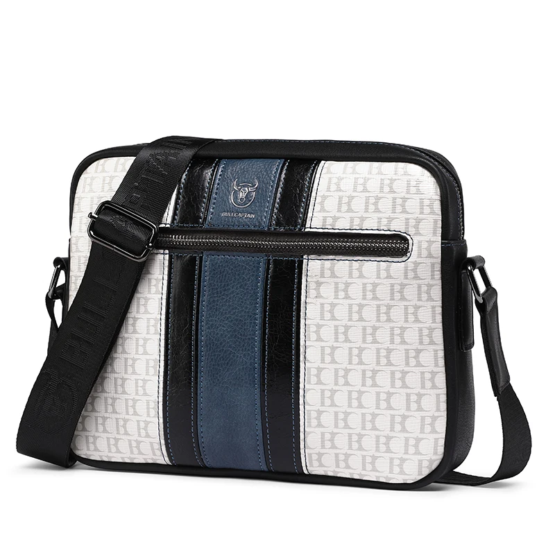 Modna męska torba na ramię bylcaptain prosta litera wodoodporna PU mała torba kwadratowa casualowa luksusowa jedna torby na ramię Crossbody